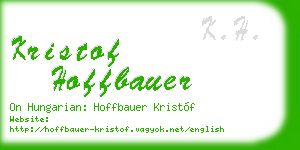 kristof hoffbauer business card